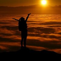 Woman Enjoying Sunset