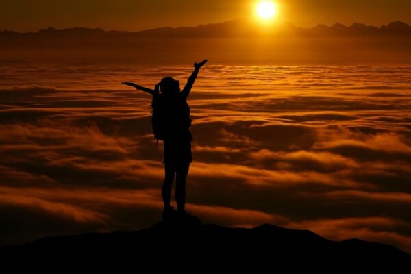Woman Enjoying Sunset
