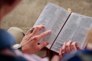 Praying with bible